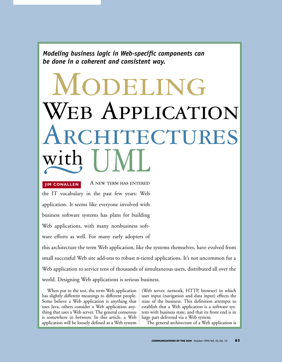 Conallen: Building Web Applications with UML PDF – Jim Conallen