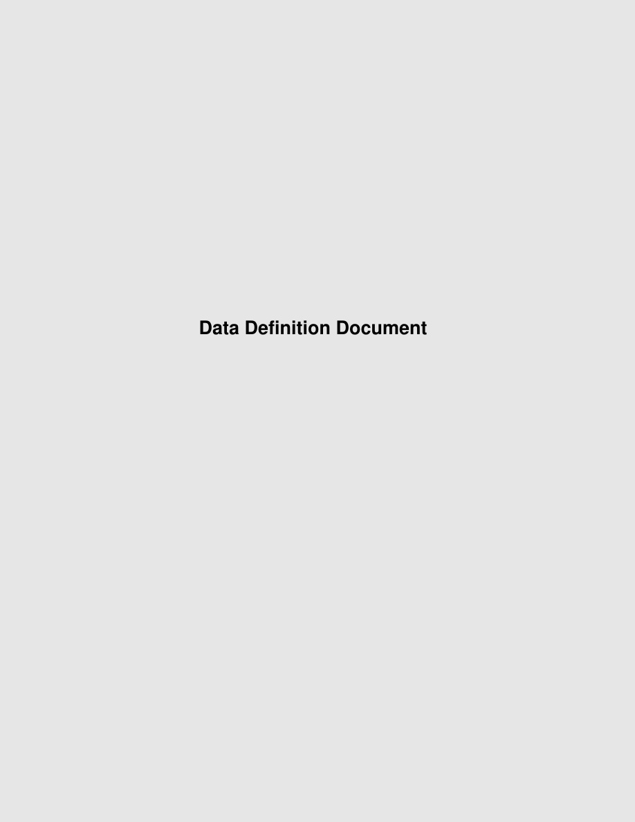 Data Definition Template PDF – Unknown
