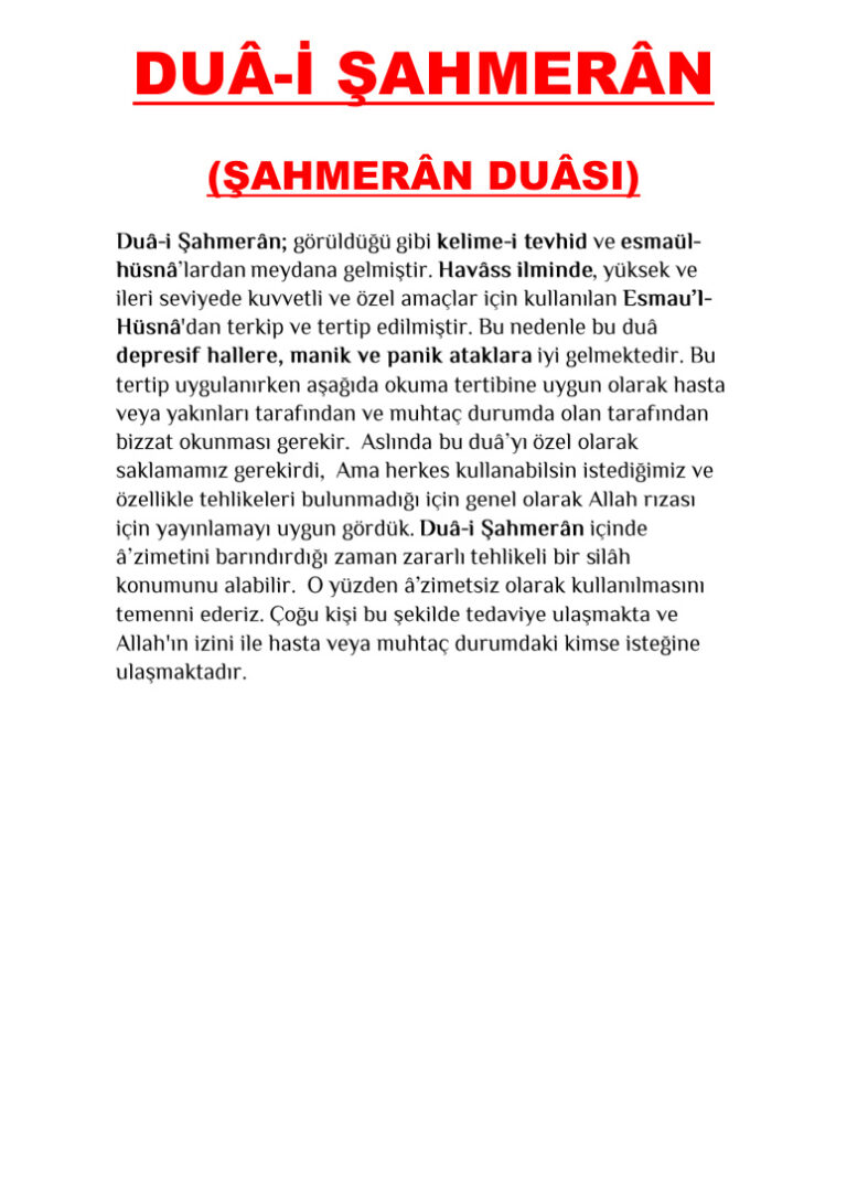 dua i şahmeran Kitap Kapağı