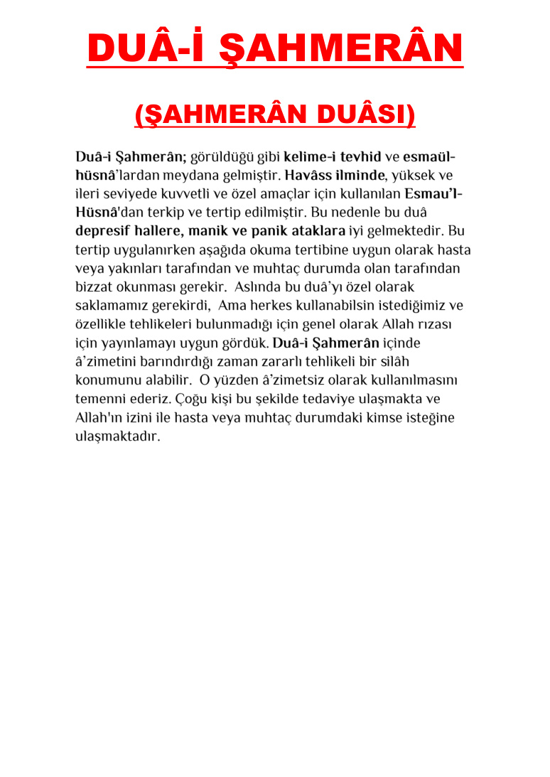 Dua-i Şahmeran PDF – Anonim