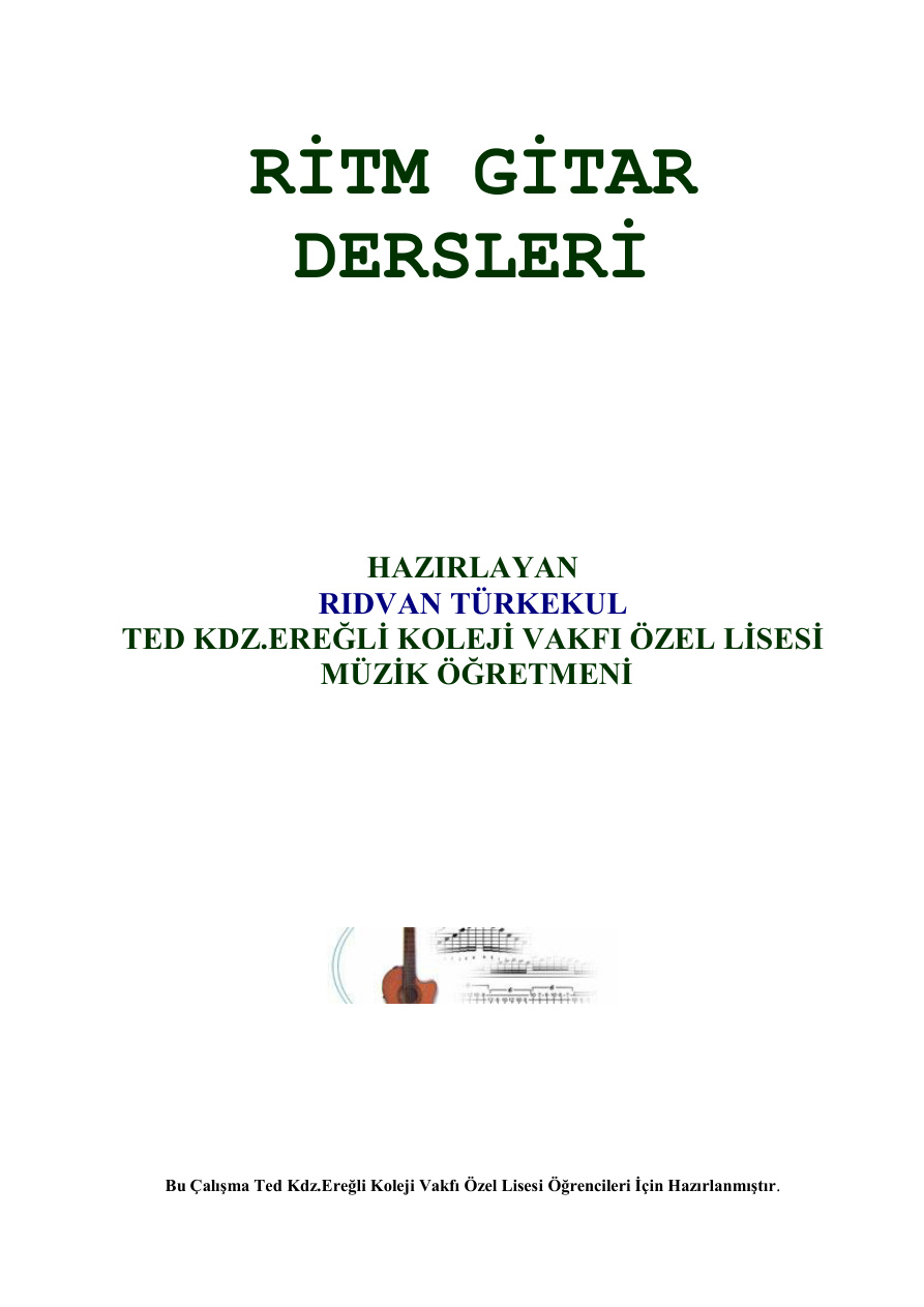 Gitar Dersi PDF – Kolektif / Metod Rehberi