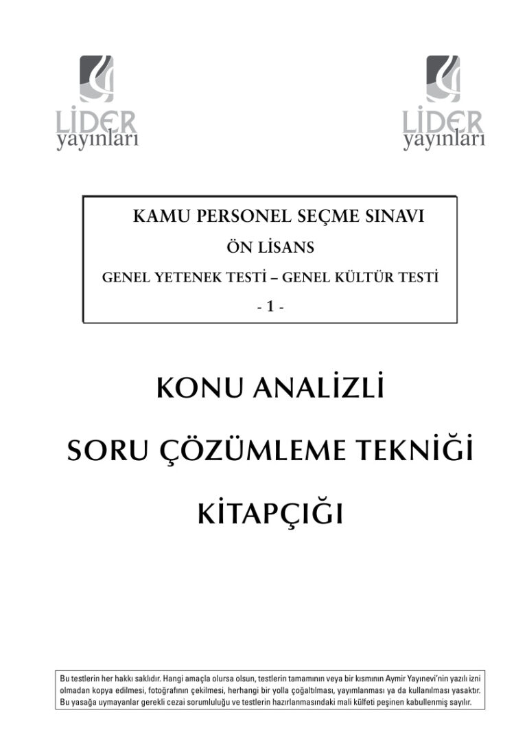 gkgy on lisans deneme 1 cozumlemeler kpss Kitap Kapağı