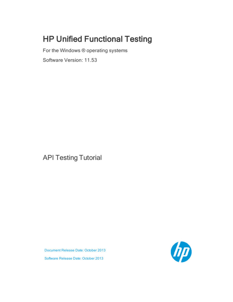 hp man UFT11.53 Tutorial API Testing pdf Kitap Kapağı
