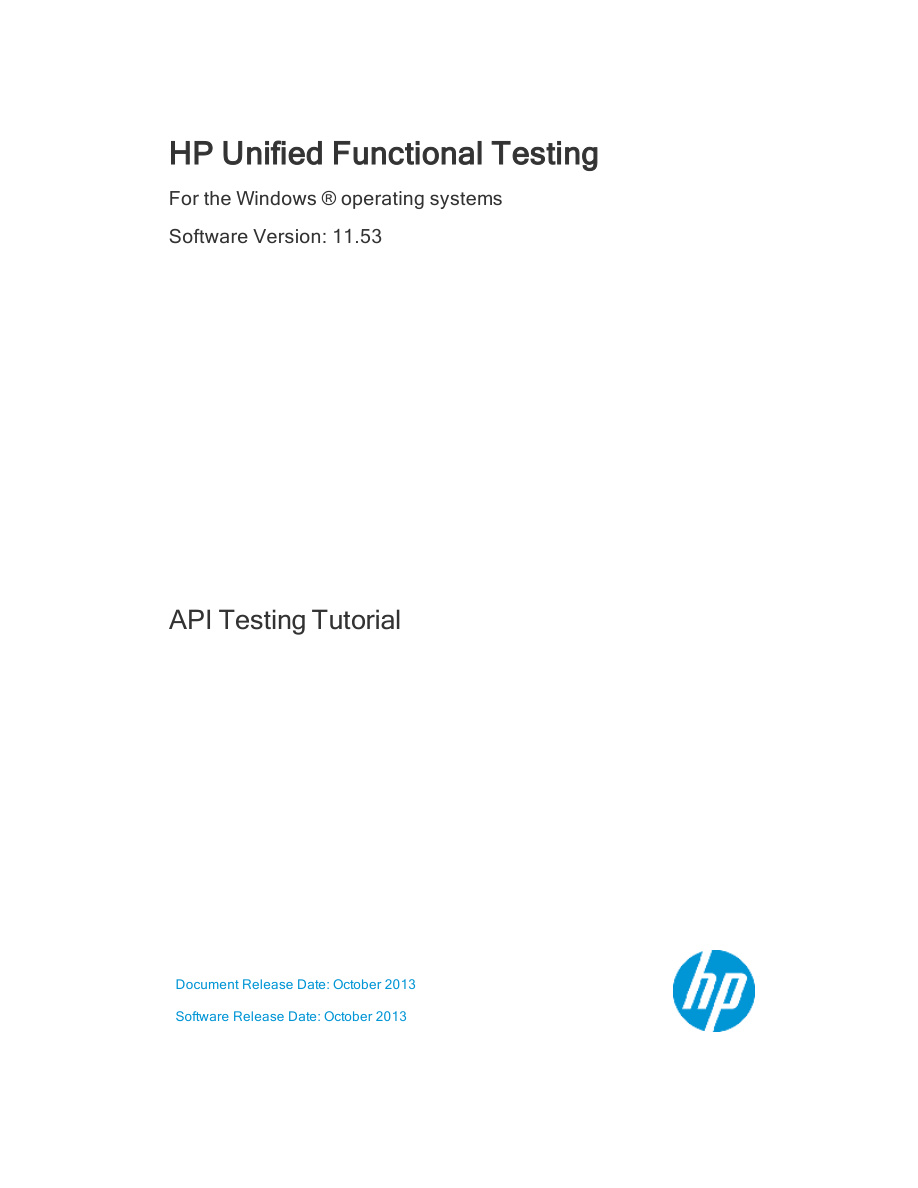 hp_man_UFT11.53_Tutorial_API_Testing PDF – HP Software