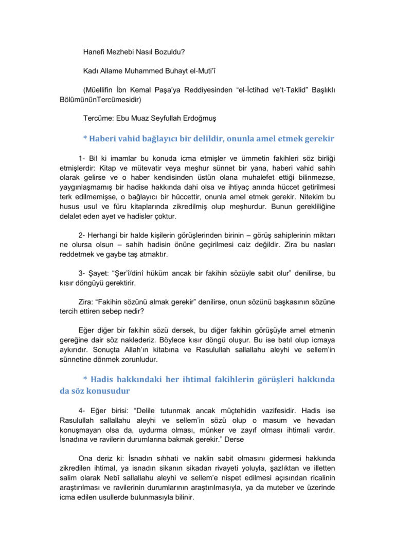 ictihat ve taklid Kitap Kapağı
