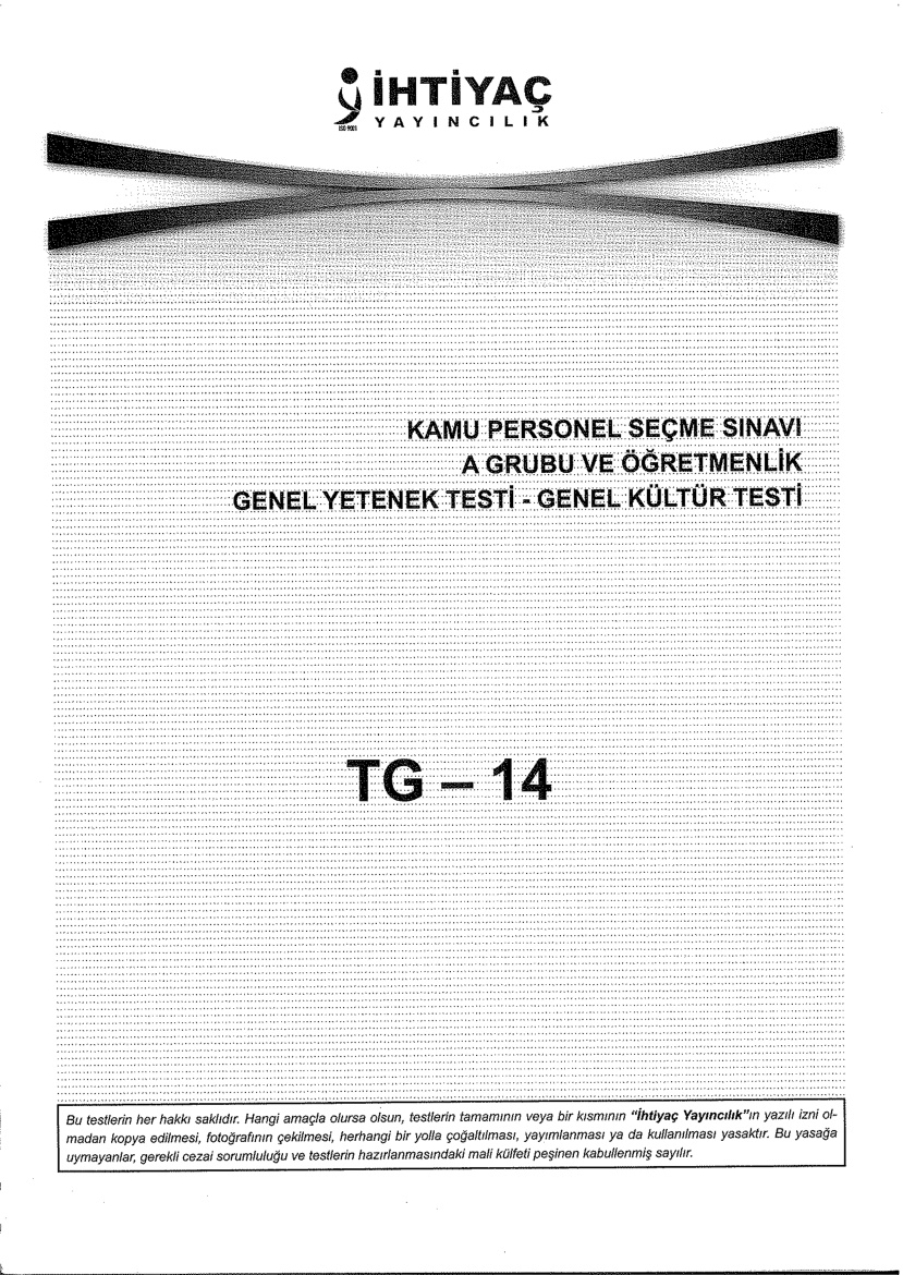 İhtiyaç 14 GKGY KPSS PDF – İhtiyaç Akademi Komisyon