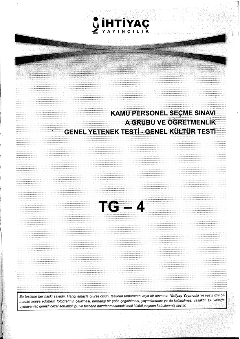 İhtiyaç 4 GKGY KPSS PDF – İhtiyaç Akademi Komisyon