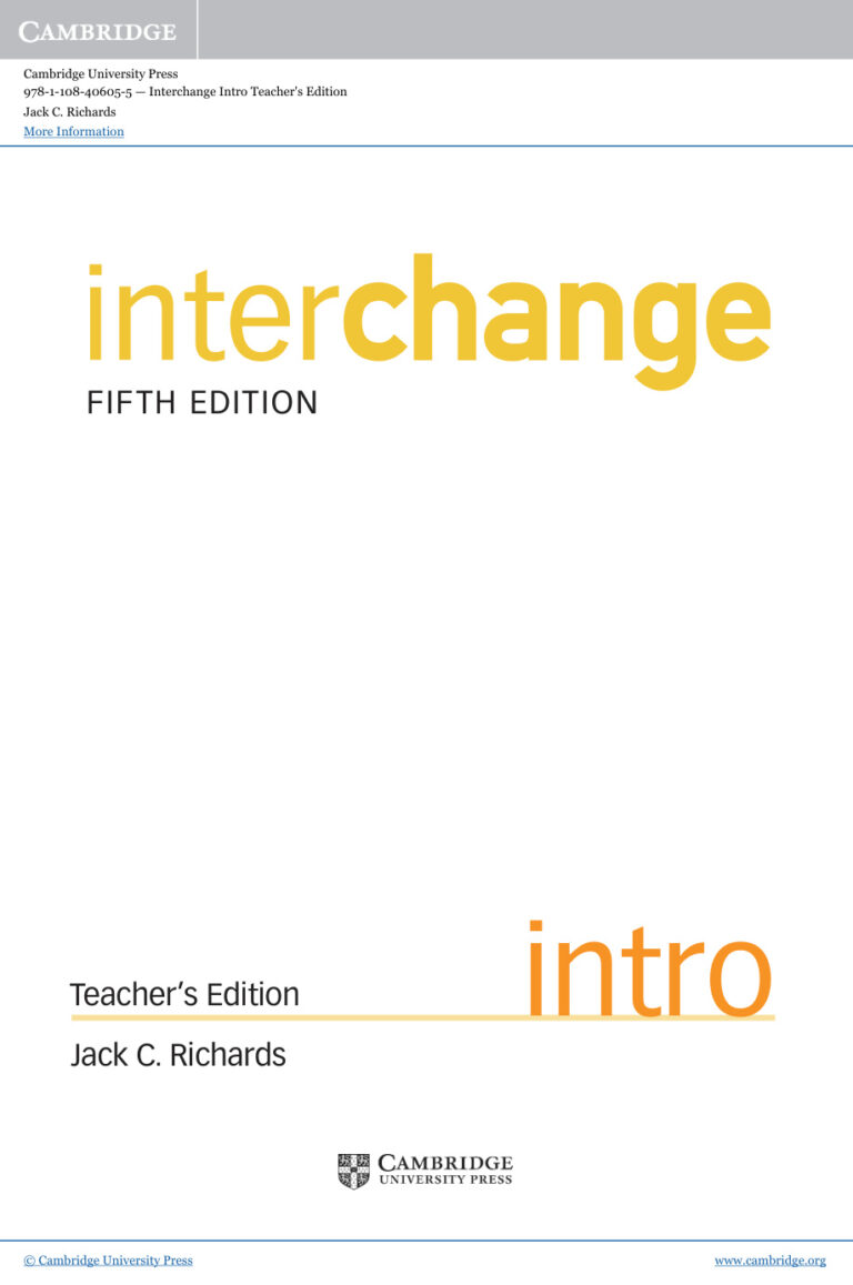 Interchange Student's Book (5th Edition) - Intro PDF - Jack C. Richards 13 interchange 5th edition intro book students Kitap Kapağı