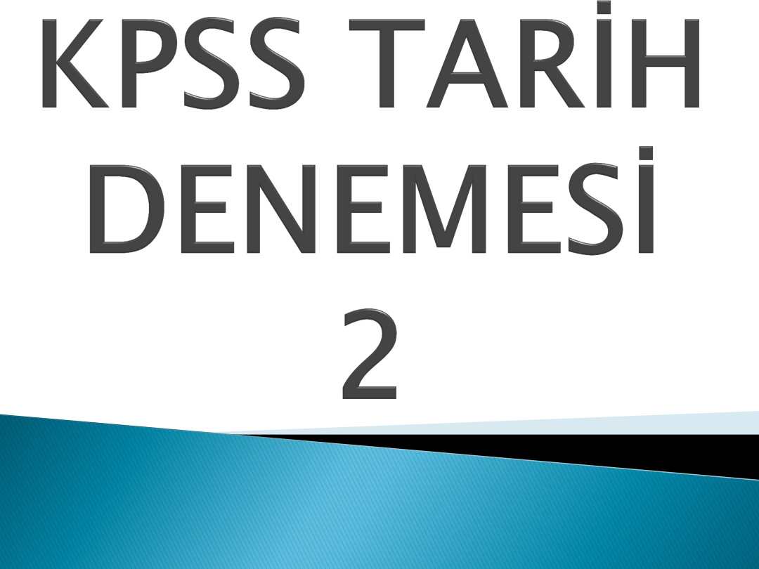 KPSS Deneme-2 PDF – Komisyon