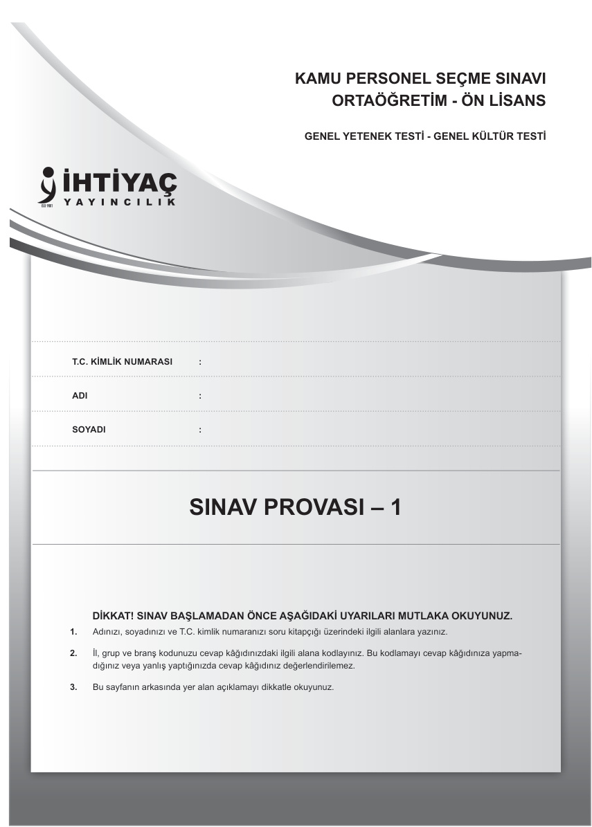 KPSS Önlisans Deneme Sınavı PDF – Kpsscini Komisyon