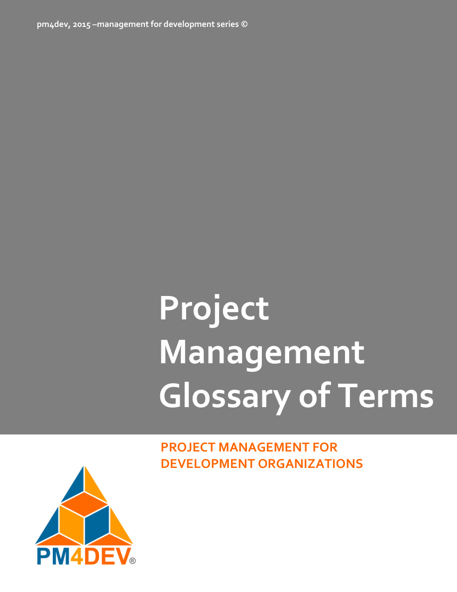 PM4DEV: Project Management Glossary PDF – PM4DEV