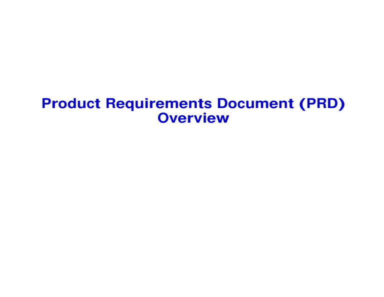 prd overview Kitap Kapağı