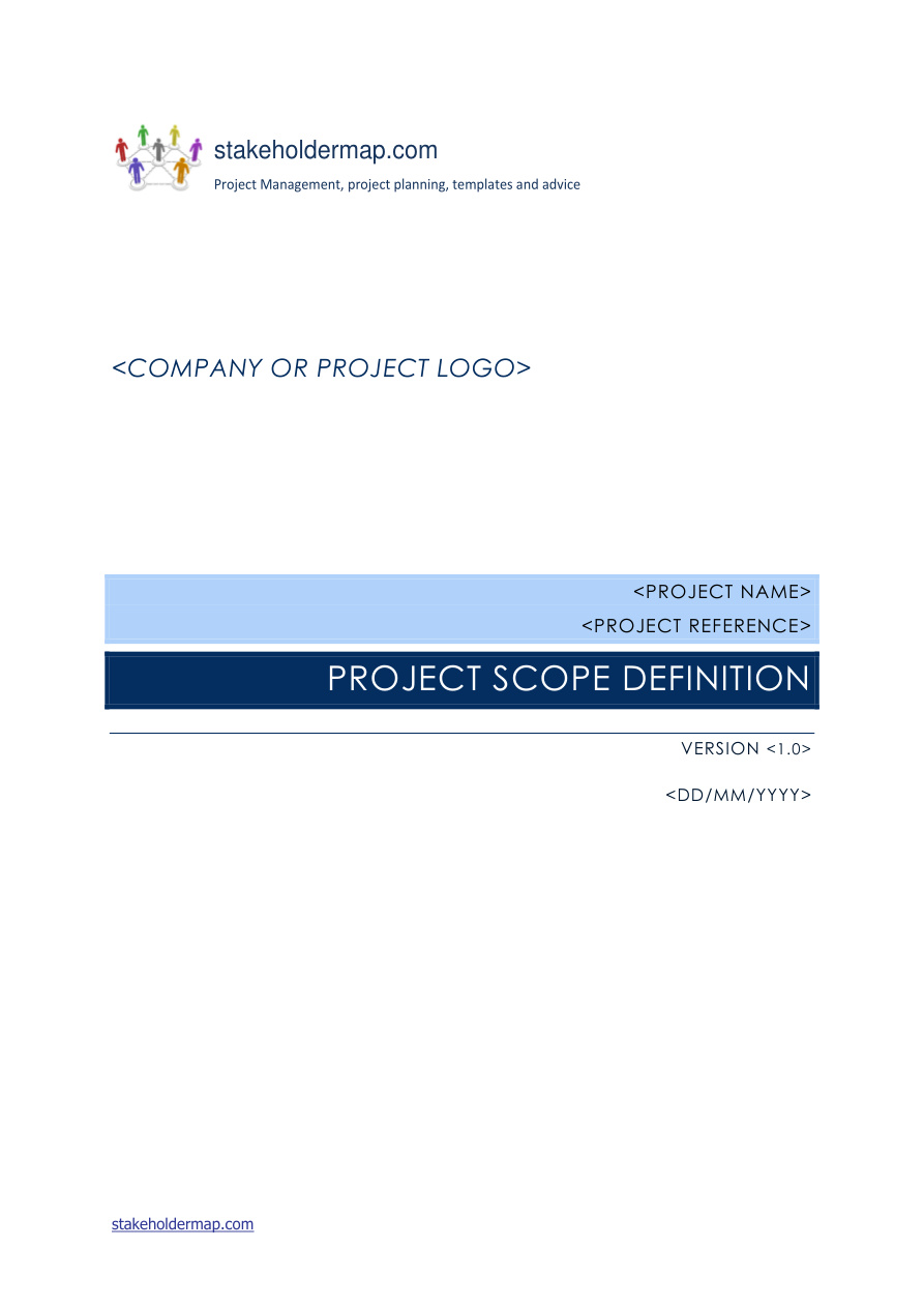 Project Scope Definition PDF – Unknown