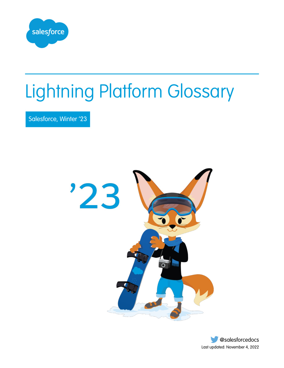 Salesforce Platform Glossary PDF – Unknown / Salesforce