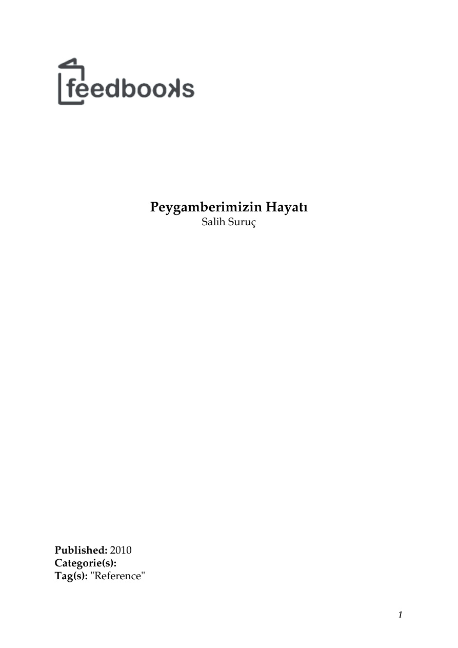 peygamberimizin-hayati PDF – Salih Suruç