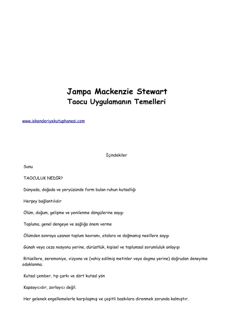 Taocu Uygulamanın Temelleri PDF - Eva Wong (Çev. Stewart) 1 stewart taocuUygulamaninTemelleri Kitap Kapağı