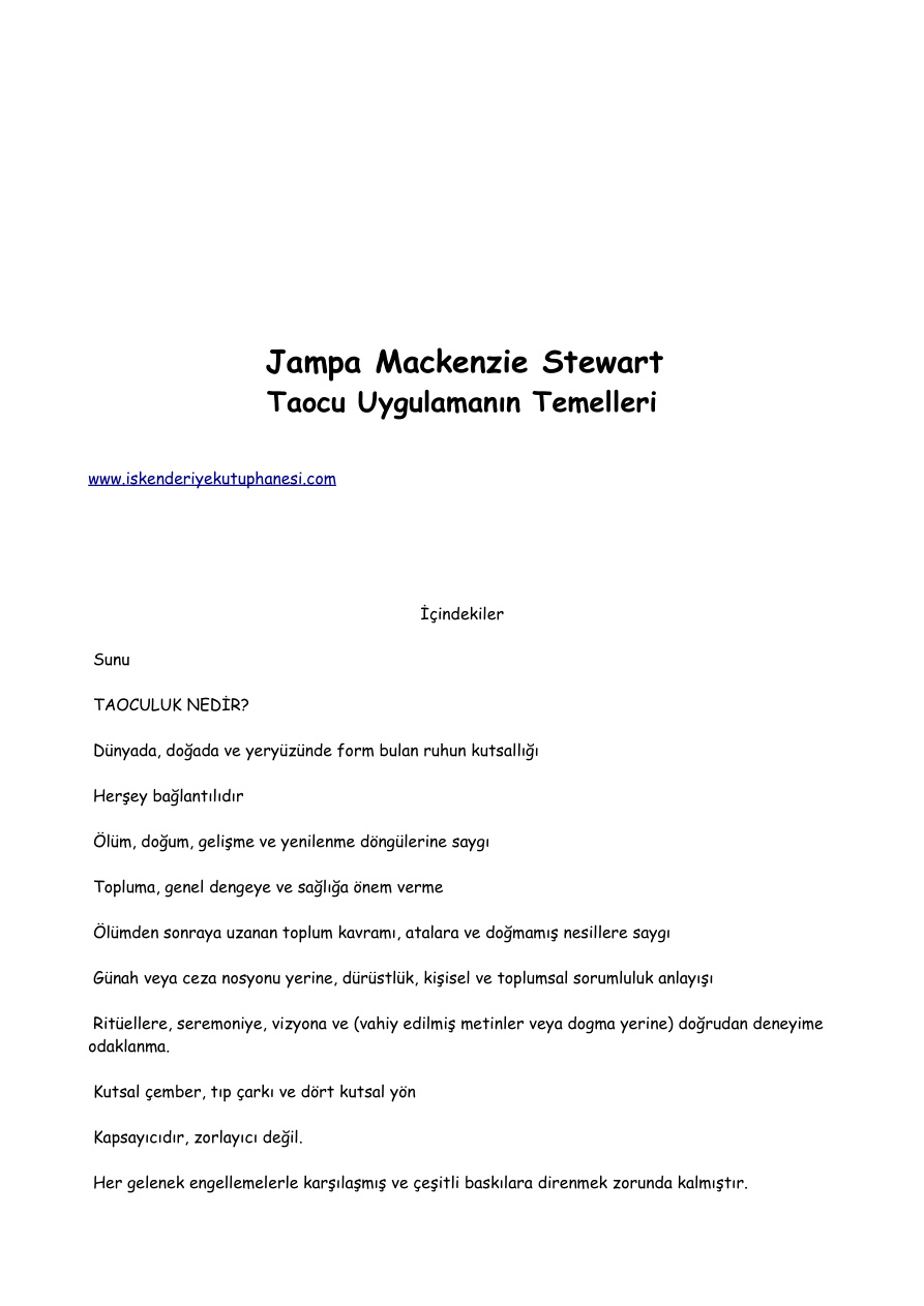 Taocu Uygulamanın Temelleri PDF – Eva Wong (Çev. Stewart)