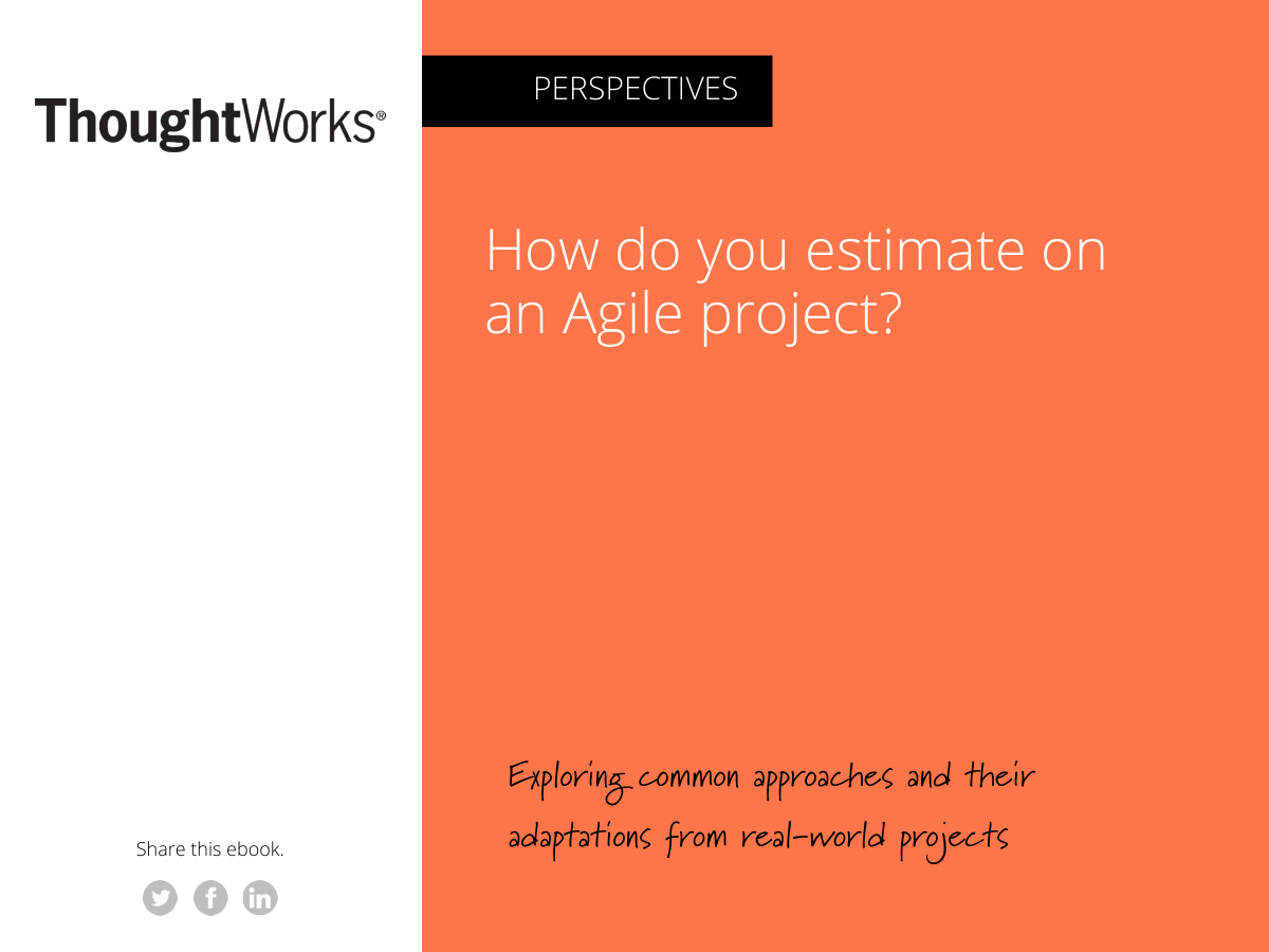 Perspectives on Estimation PDF – ThoughtWorks