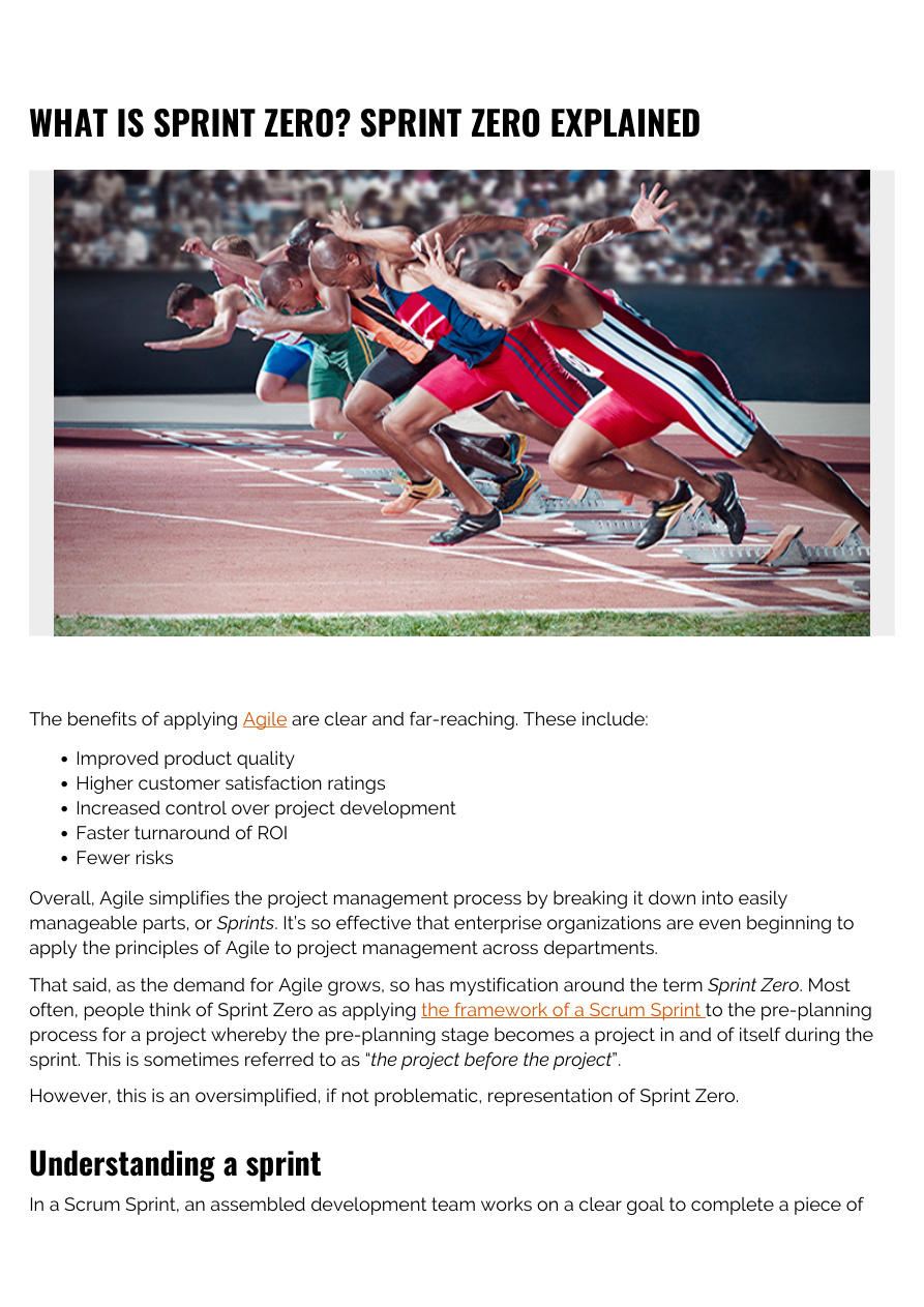 What is Sprint Zero? Sprint Zero Explained PDF – Unknown