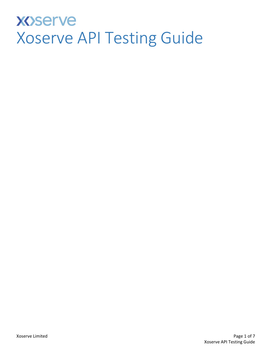 Xoserve API Testing Guide PDF – Xoserve Official