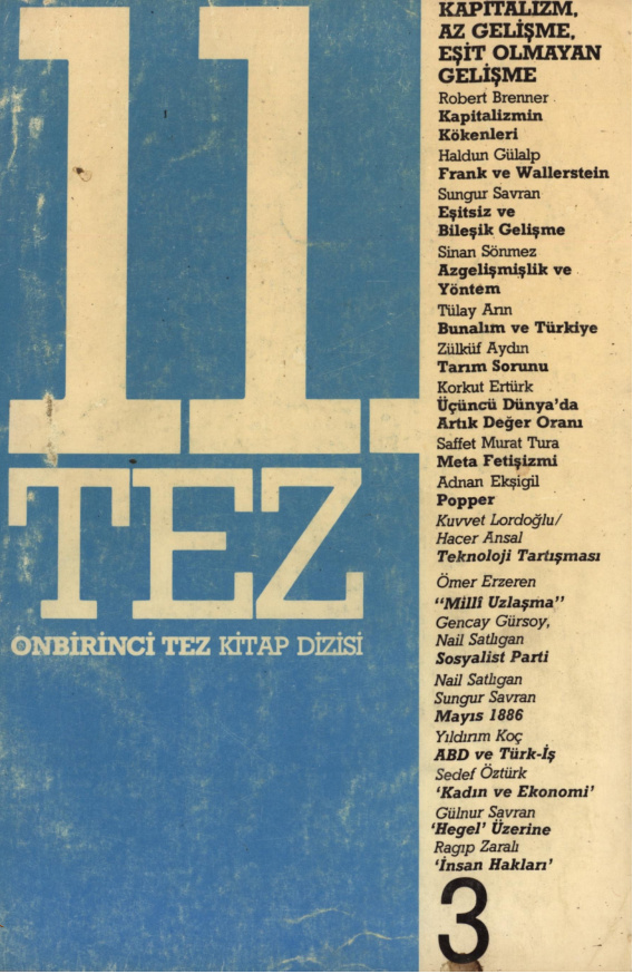 11. Tez Sayı 03 1986 Mayıs PDF İndir – Kolektif