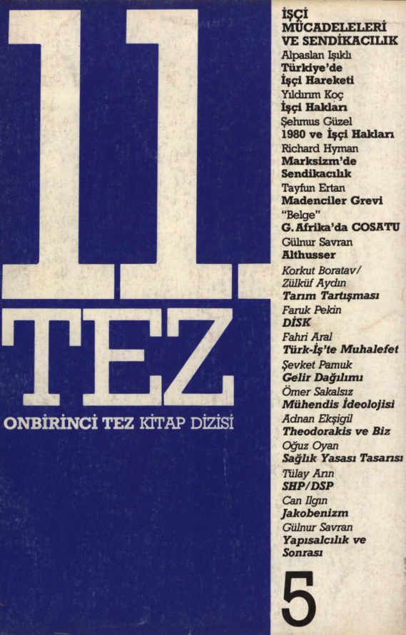 11. Tez Sayı 05 1986 Kasım PDF İndir – Kolektif