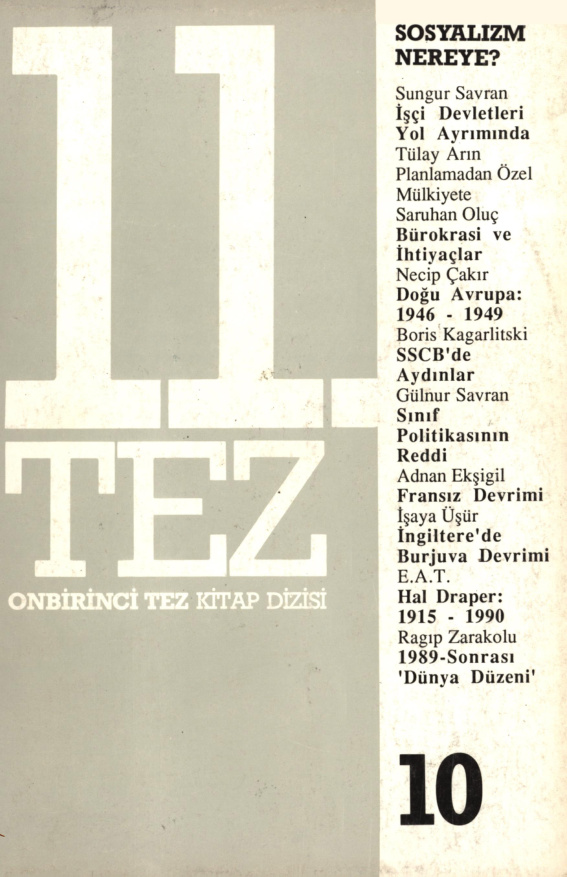 11. Tez Sayı 10 1990 PDF İndir – Kolektif