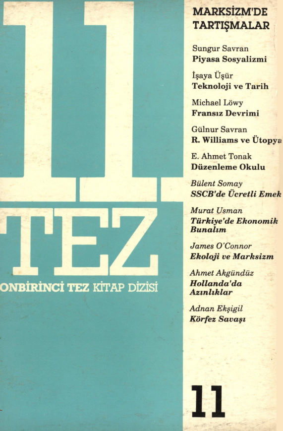 11. Tez Sayı 11 1990 PDF İndir – Kolektif