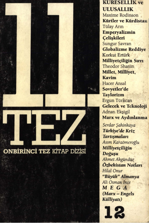11. Tez Sayı 12 1991 PDF İndir – Kolektif