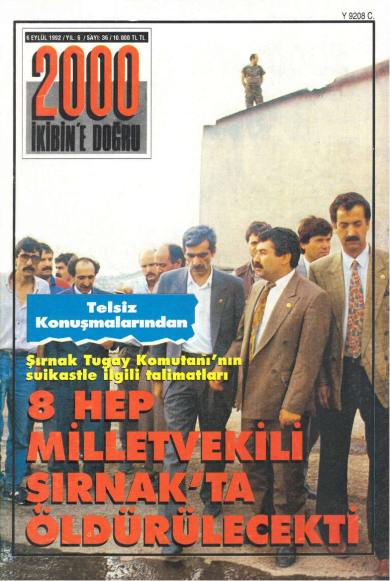 2000'e Doğru Yıl 6 Sayı 36 6 Eylül 1992 Kitap Kapağı