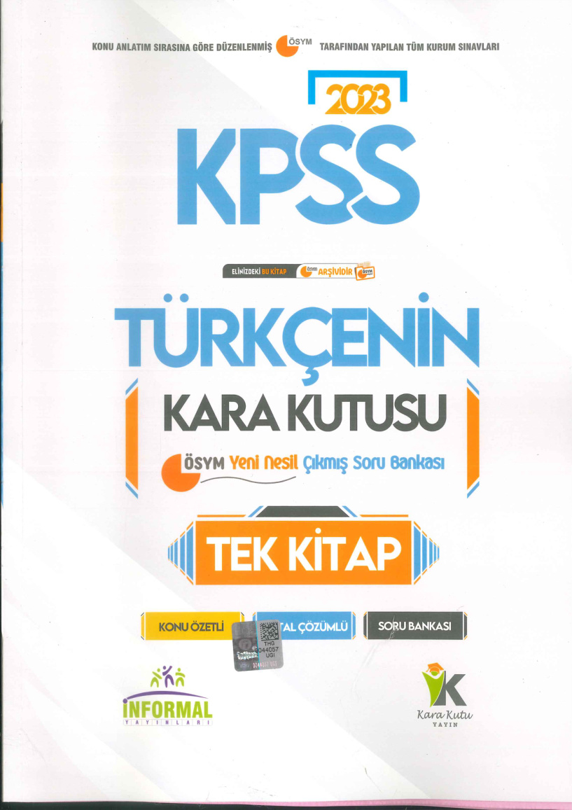 2023 KARAKUTU TÜRKÇE TEK KİTAP 60-TL PDF İndir – Karakutu Yayınları