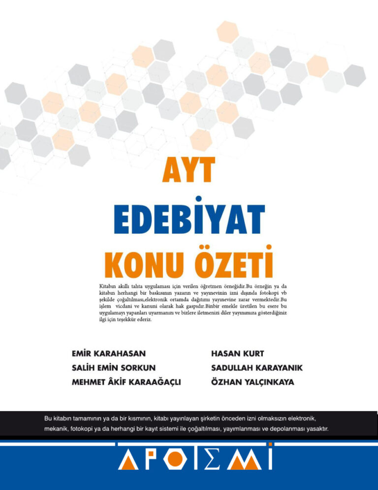 2025 APOTEMİ AYT EDEBİYAT KONU ÖZETİ Kitap Kapağı
