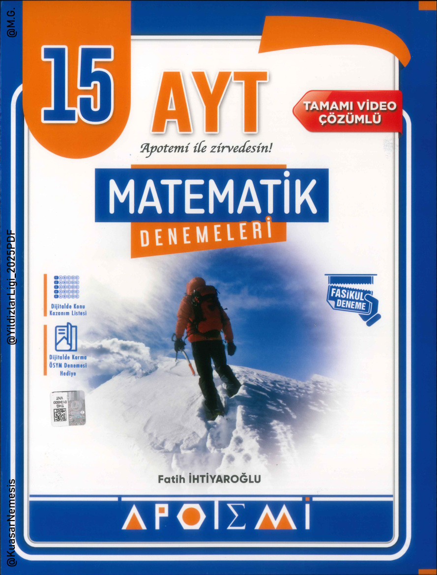 2025 Apotemi AYT Matematik Deneme PDF İndir – Apotemi Yayınları