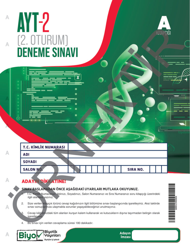 20251106141042 2789 BIYOTIK AYT 2 ORNEK PDF Kitap Kapağı