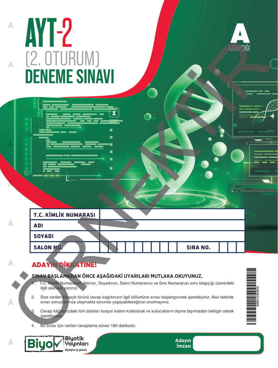 BIYOTIK AYT ÖRNEK PDF PDF İndir – Biyotik Komisyon