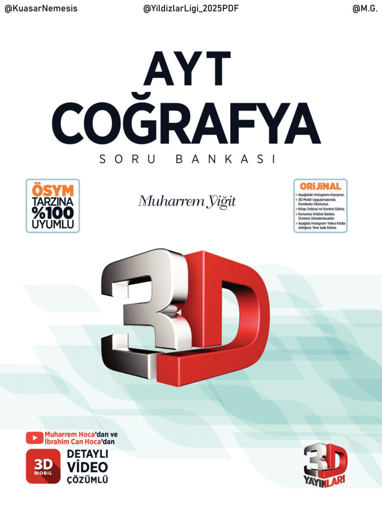 2026 3D AYT COĞRAFYA Soru Bankası Kitap Kapağı