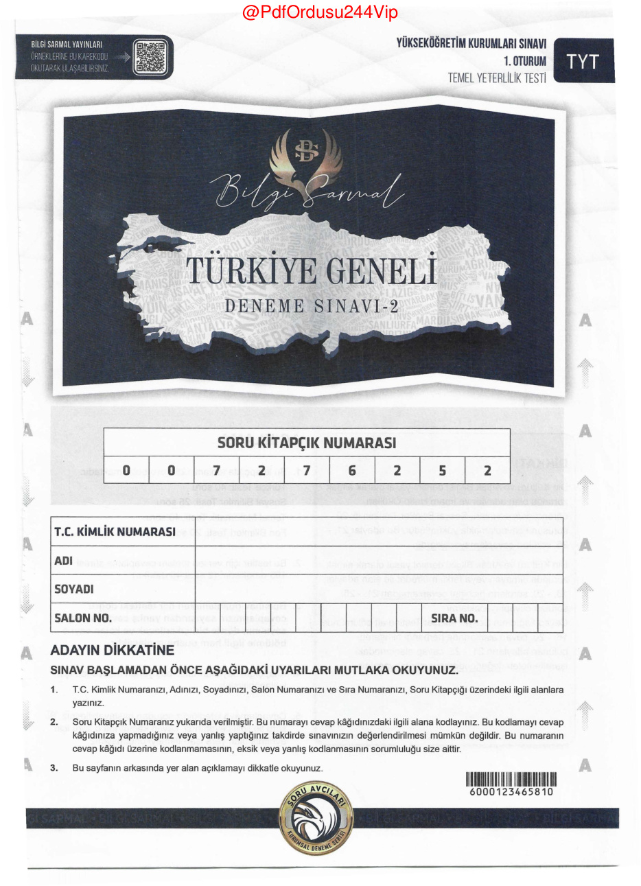 2026 BİLGİ SARMAL TG 2 TYT PDF İndir – Bilgi Sarmal Komisyon