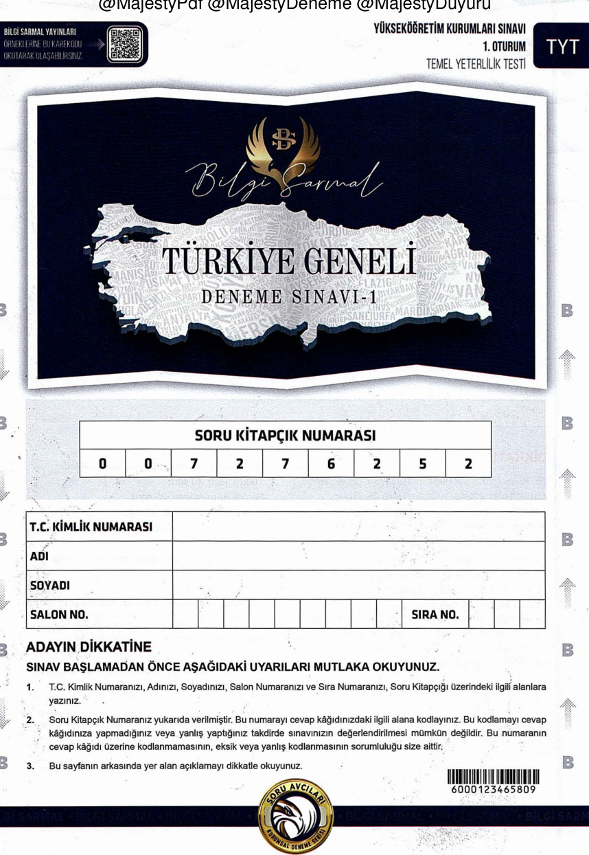 2026 BİLGİ SARMAL TG TYT 1 PDF İndir – Bilgi Sarmal Komisyon