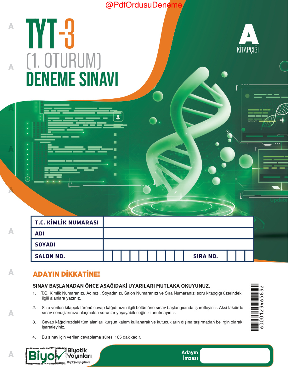 2026 BİYOTİK TYT 3 PDF İndir – Biyotik Komisyon