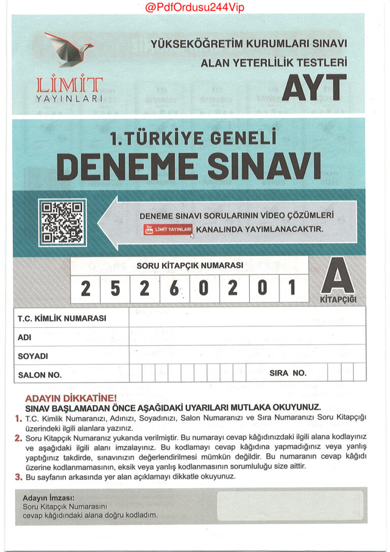 2026 LİMİT TG AYT Kitap Kapağı