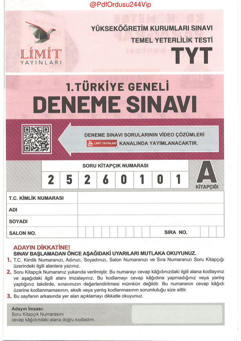 2026 LİMİT TG TYT Kitap Kapağı