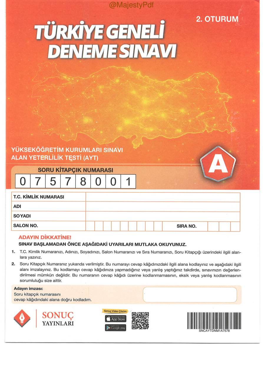 2026 SONUÇ TG AYT PDF İndir – Sonuç Yayınları Komisyon