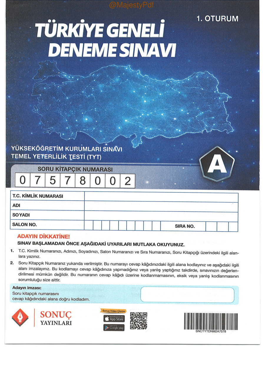 2026 SONUÇ TG TYT PDF İndir – Sonuç Yayınları Komisyon