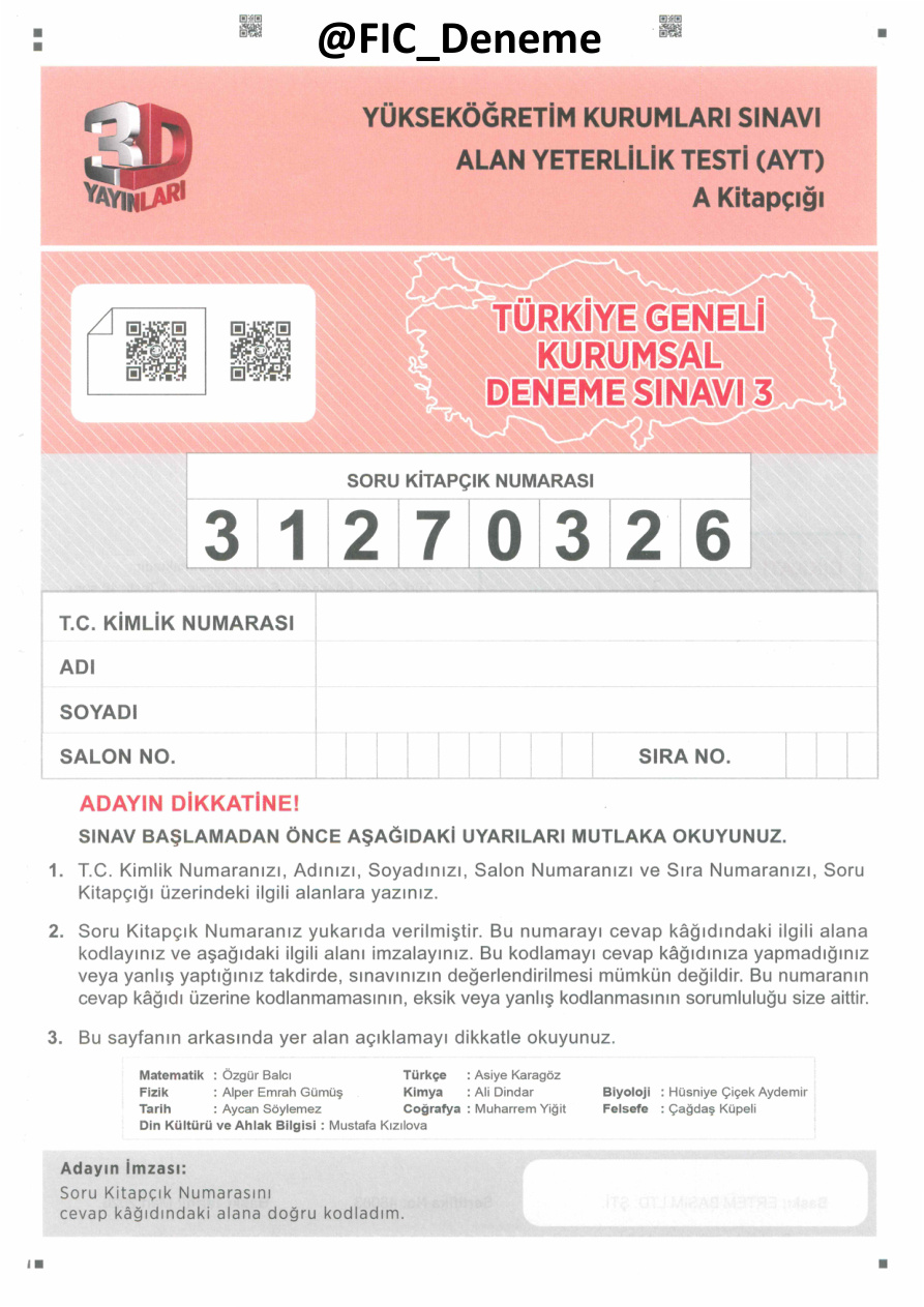 2026 3D TG 3 TYT PDF İndir – 3D Komisyon