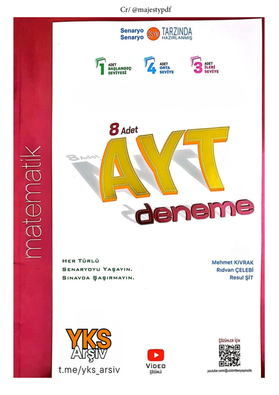 345 AYT Matematik Branş Denemesi 2025 PDF İndir – 345 Yayınları Komisyon