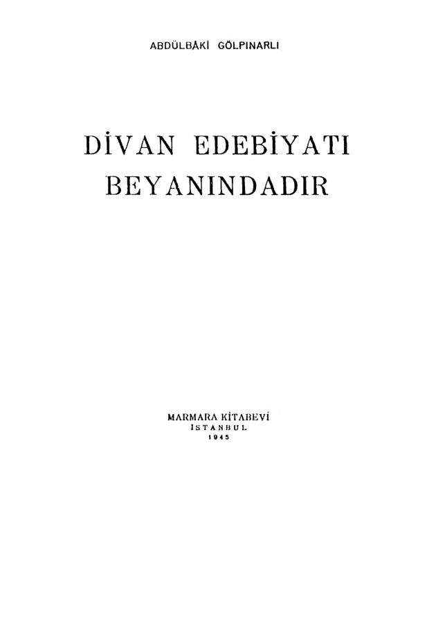 Divan PDF – Fuzuli