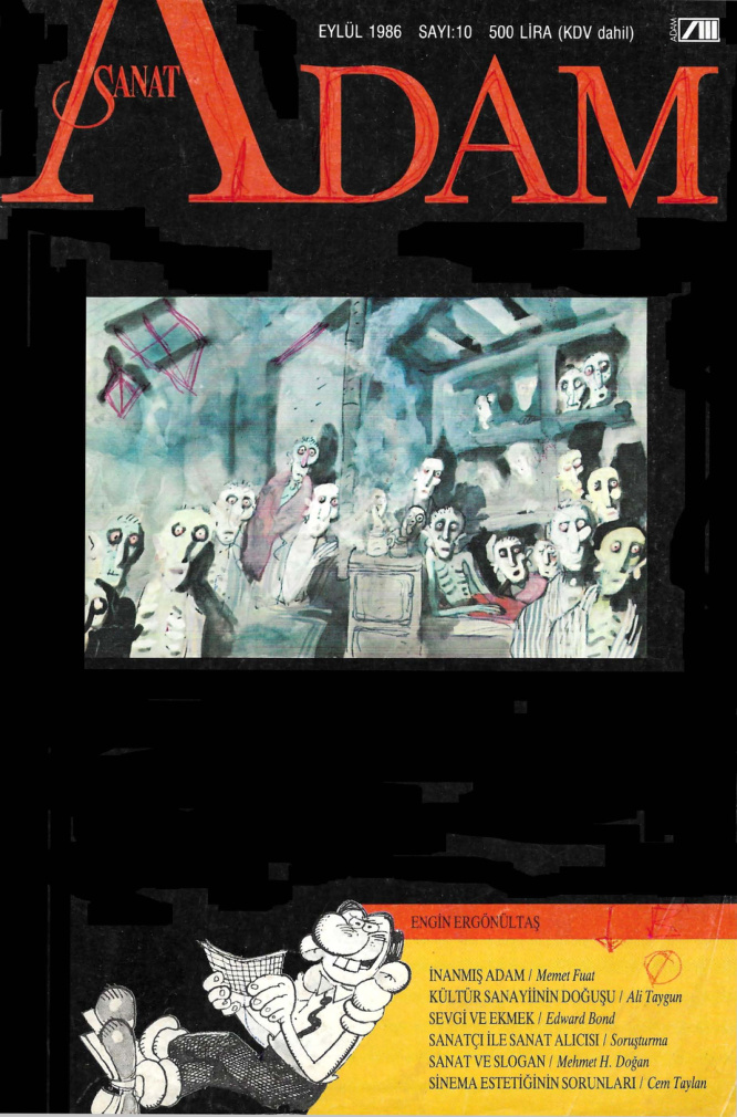 Adam Aylık Sanat Dergisi Sayı 010 Eylül 1986 PDF İndir – Kolektif