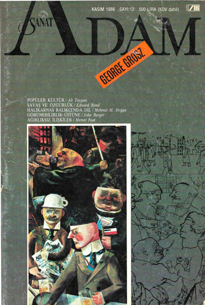 Adam Aylık Sanat Dergisi Sayı 012 Kasım 1986 PDF İndir – Kolektif