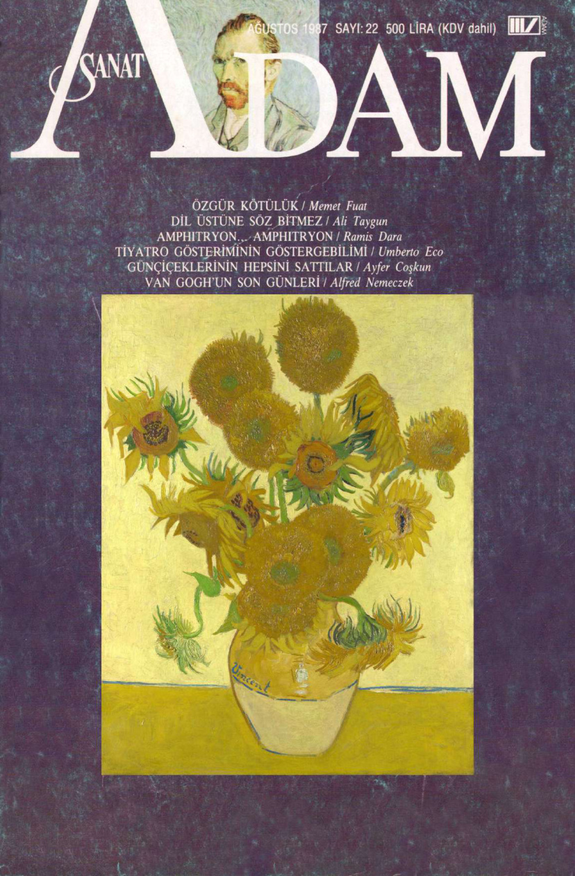 Adam Aylık Sanat Dergisi Sayı 022 Ağustos 1987 PDF İndir – Kolektif