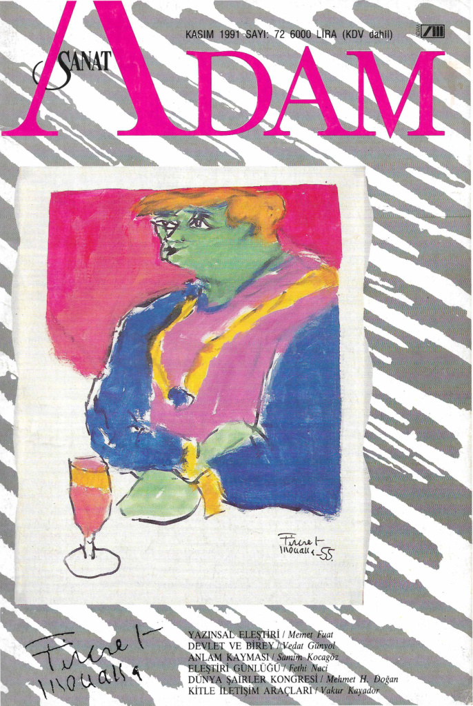 Adam Aylık Sanat Dergisi Sayı 072 Kasım 1991 PDF İndir – Kolektif